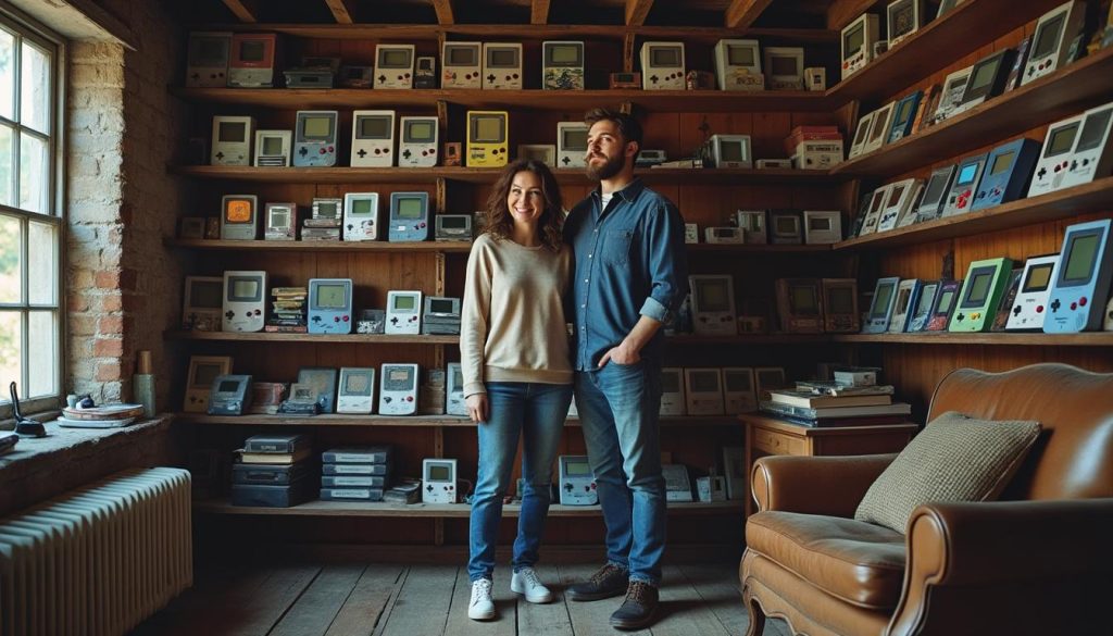 un couple achète une maison à rénover et fait une découverte surprenante : une collection complète de jeux game, une trouvaille inestimable pour les passionnés de gaming et de vintage.