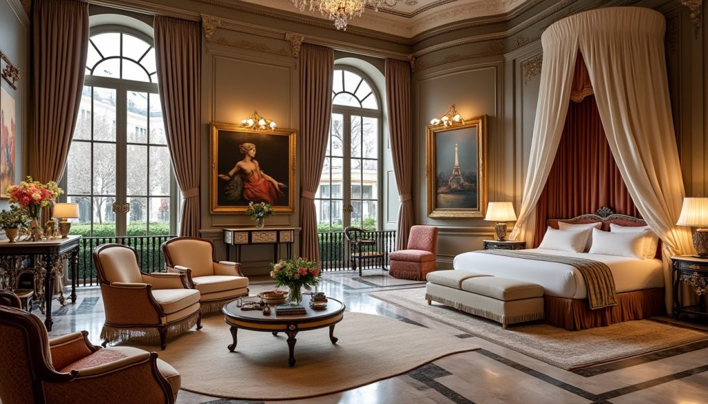 Fauteuils, œuvres d’art et ciels de lit : trois hôtels parisiens ouvrent leur boutique éphémère découvrez trois hôtels parisiens qui lancent leur boutique éphémère, proposant fauteuils uniques, œuvres d'art exclusives et ciels de lit élégants pour une expérience artistique et design inoubliable.